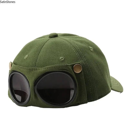 Men's Pilot Baseball Cap - Personalized Glasses-Ready