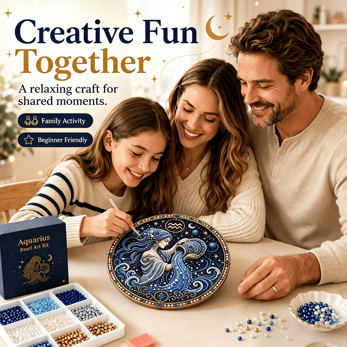 🔥49% OFF – ✨ Premium 3D Pearl 12 Zodiac Signs Art Kit | Luxury Flocked Canvas with Scratch-Resistant Non-Fading Pearl Beads DIY Handmade Astrology Decor ♈🌙💎