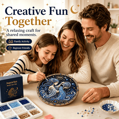 🔥49% OFF – ✨ Premium 3D Pearl 12 Zodiac Signs Art Kit | Luxury Flocked Canvas with Scratch-Resistant Non-Fading Pearl Beads DIY Handmade Astrology Decor ♈🌙💎