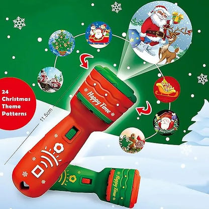 🔥HOT SALE 49% OFF -🎃👻Kids Halloween Christmas Projection Flashlight Toy – Create Magical Bedtime Stories With 24 Festive Light Slides