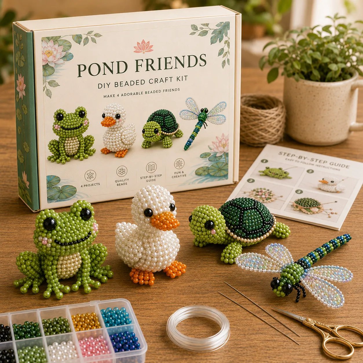 🔥🧵✨ Tiny 3D Beaded Animal DIY Kit(Unfinished Product)