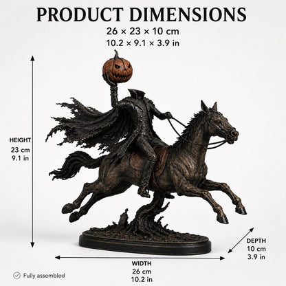 ⏰Limited Stock 50% OFF - 🎃🏇Midnight Chase Headless Horseman Statue✨