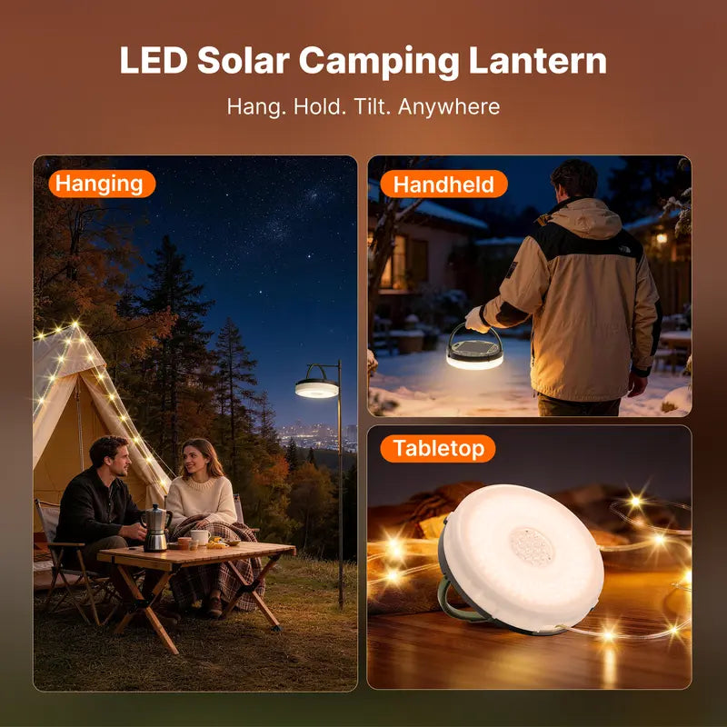 🔆 Solar String Lights 32.8ft – 5400mAh, Retractable & Waterproof for Camping & Emergencies