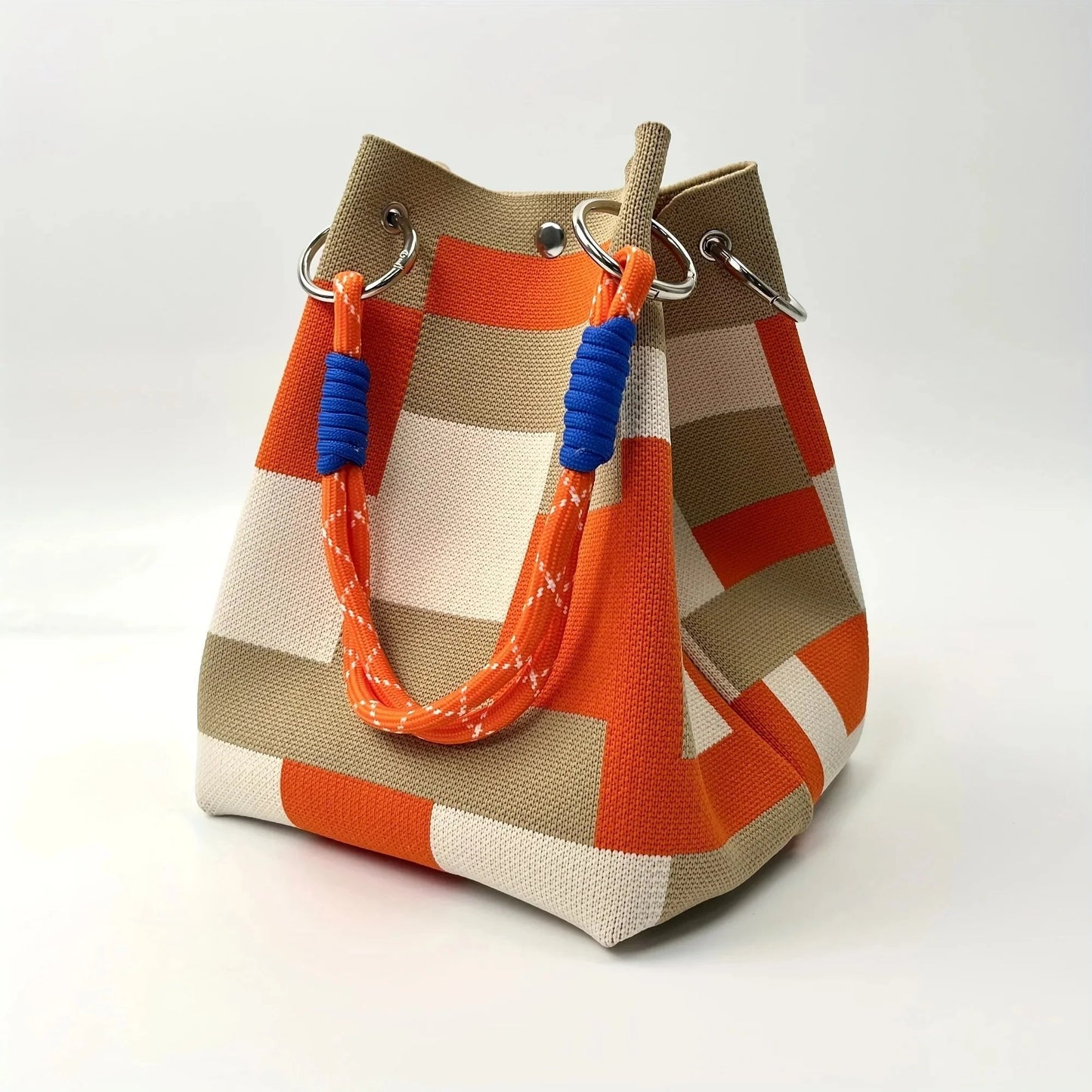 🔥HOT SALE🔥👜🏅Boho Woven Polyester Bucket Bag