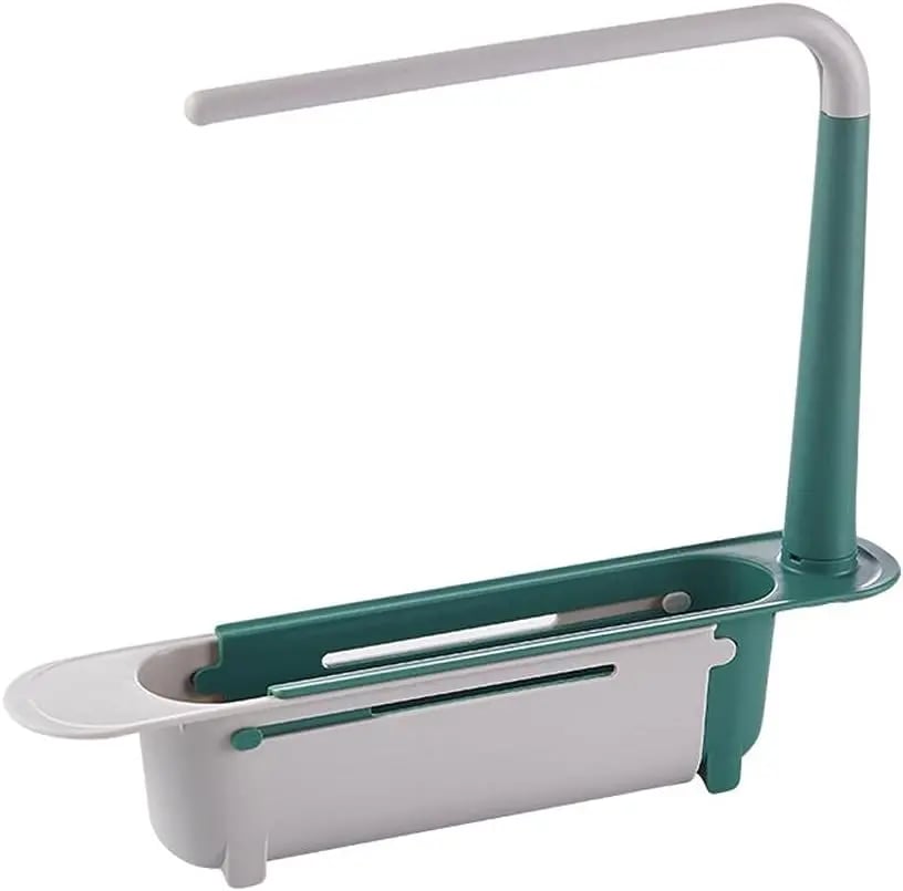 1PCS Retractable Sink Shelf — Adjustable-Length Sink Organizer & Expandable Kitchen Towel Rack