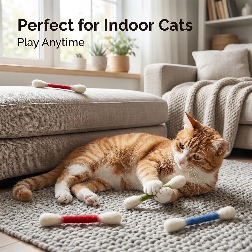 ❤️For happy, healthy, and active indoor cats🐱Swabs Large Size Cat Toys with Catnip 🔥🔥 Buy 2 Get 1 Free