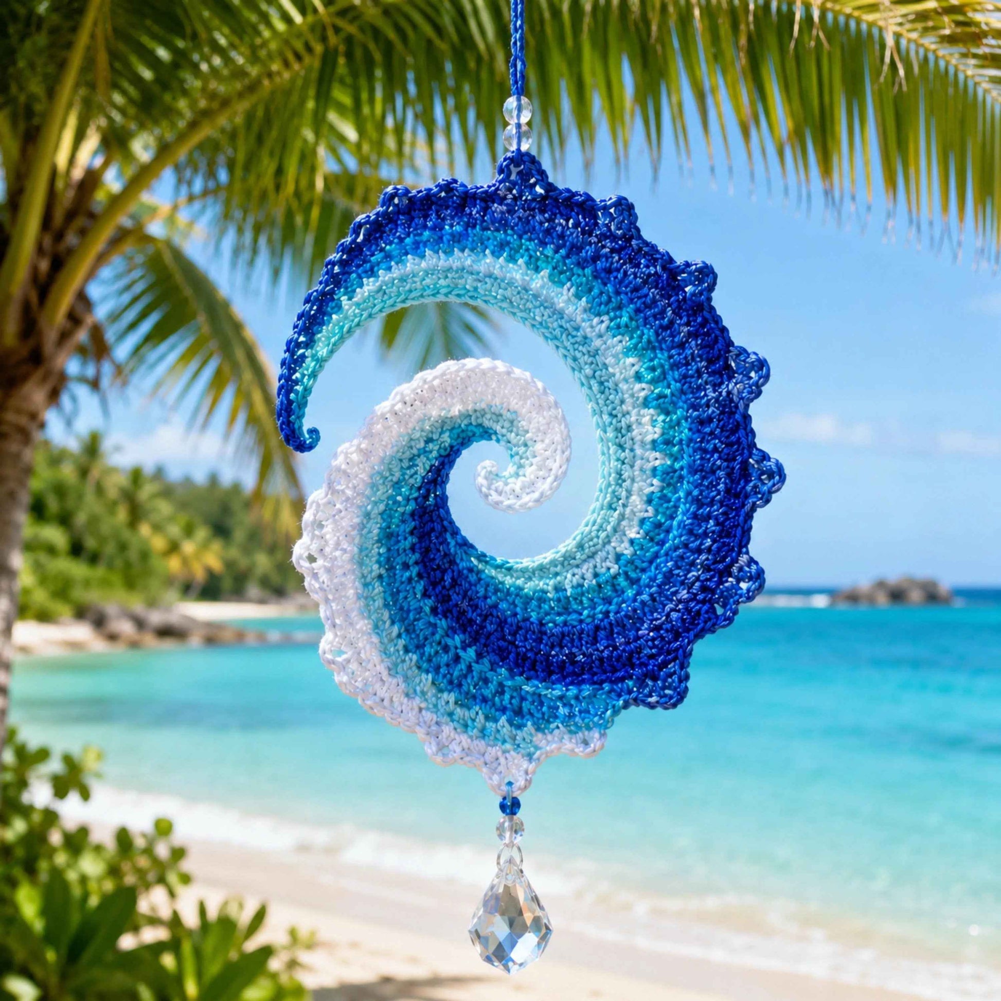 🔥Last Day 49% OFF - 🌊🧵Ocean Wave Crochet Wind Spinner Diy Kit