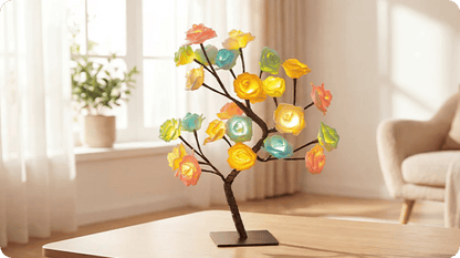 📢📢70% OFF!!⏰🌹Rose Flower Design Tree Night Light🌟