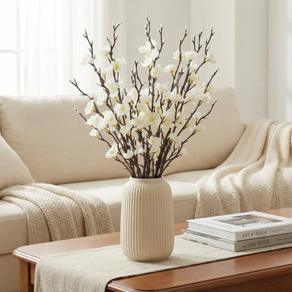 🌸 Artificial Plum Blossom Branches – Realistic Silk Flower Decor
