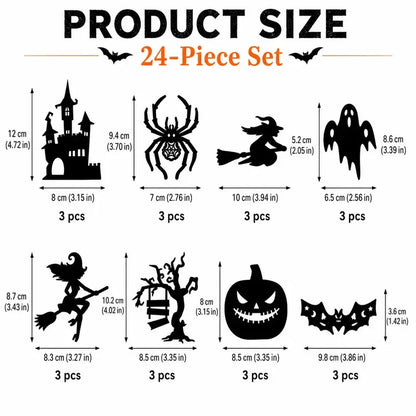 🎃 Halloween LED Silhouette Wall Light Stickers – Spooky Glow Made Easy! 👻✨