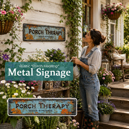 🏡Summer Sale 47% OFF🔥Country-style "Porch Healing" Metal Sign
