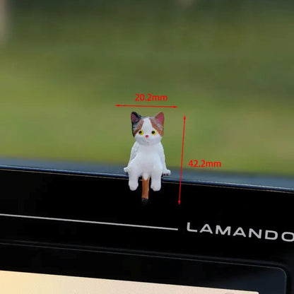 🐱Hand-Painted Mini Cat Desk Figurines 🐶- Set of 5 Cute Cartoon Kitty Companions