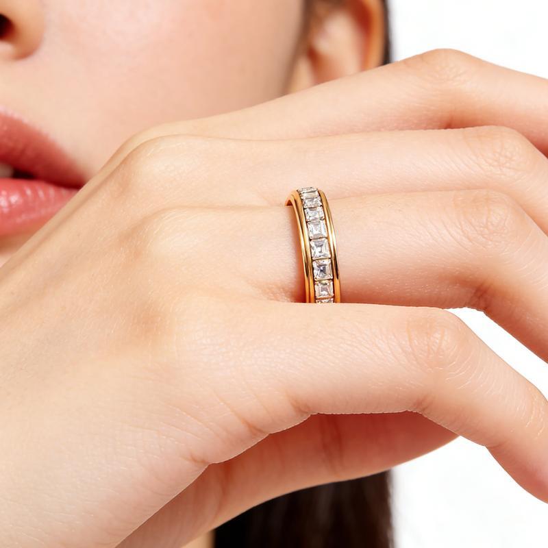 Anxiety Rings for Women and Men Titanium Steel