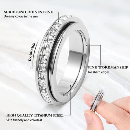 Anxiety Rings for Women and Men Titanium Steel