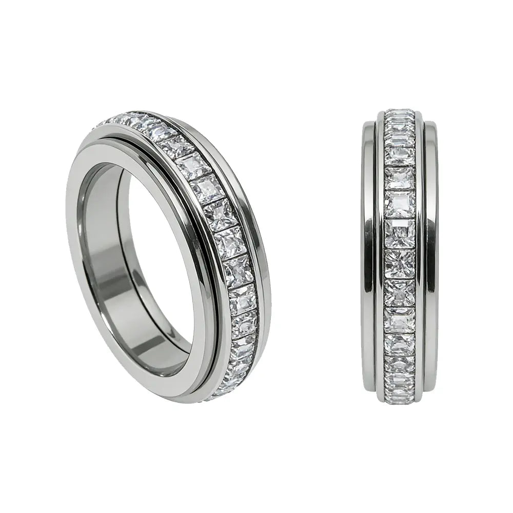 Anxiety Rings for Women and Men Titanium Steel