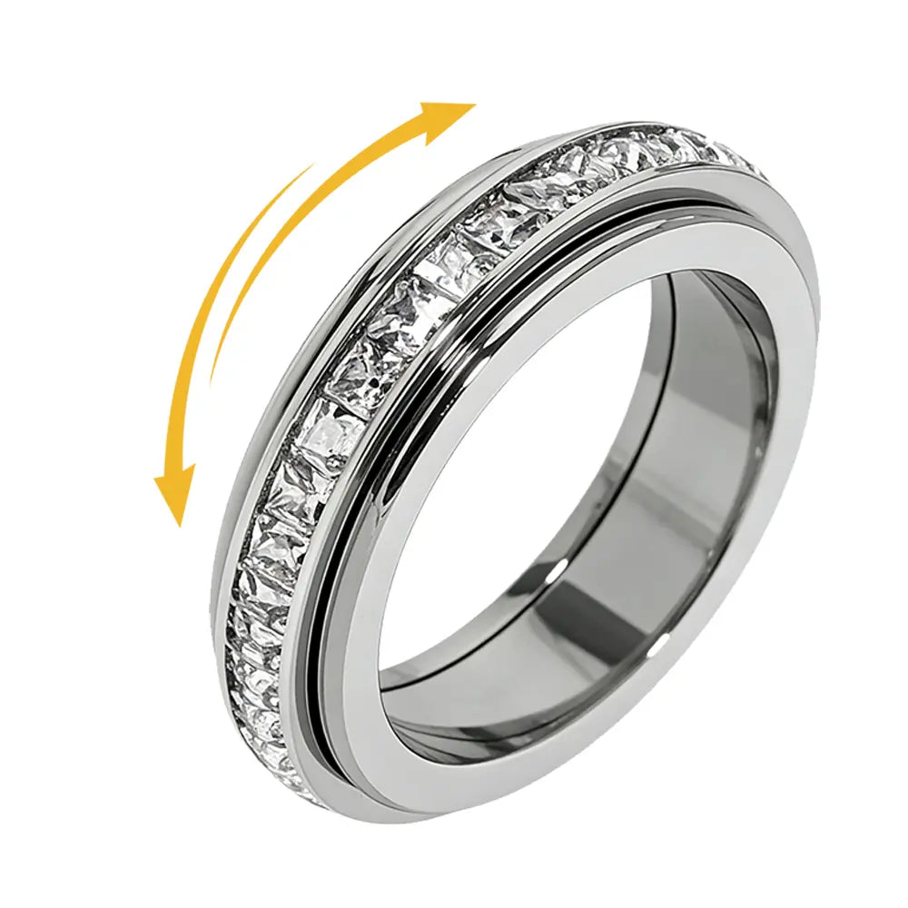 Anxiety Rings for Women and Men Titanium Steel
