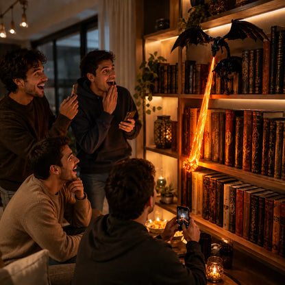 Dark Aesthetic Dragon Bookshelf Ornament for Home Study Scene