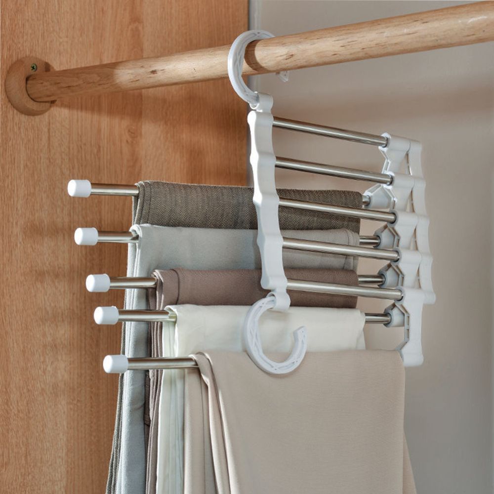 👖 Multi-Functional Pants Rack | Space-Saving Organizer for Closet🔥