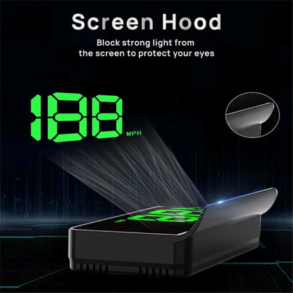 GPS Head-Up Display for Cars – Digital MPH Speedometer with HUD Projection