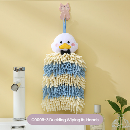 🧼✨ Thick Hanging Cartoon Coral Fleece Hand Towel | Save 60% Today Only