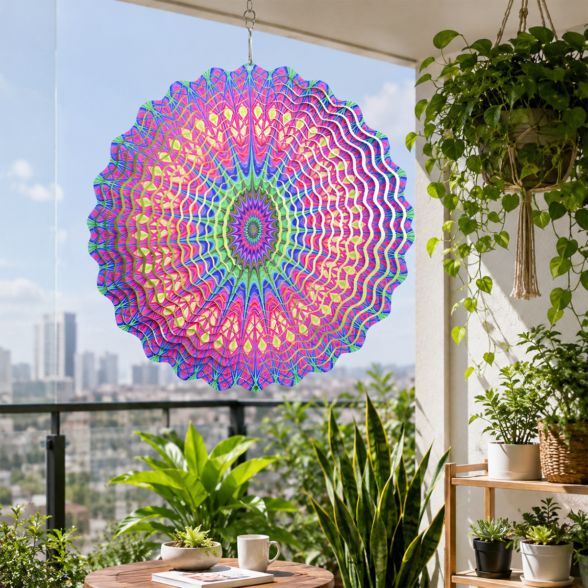✨3D Rotating Wind Spinner🏡Metal Garden Hanging Decor for Patio & Yard
