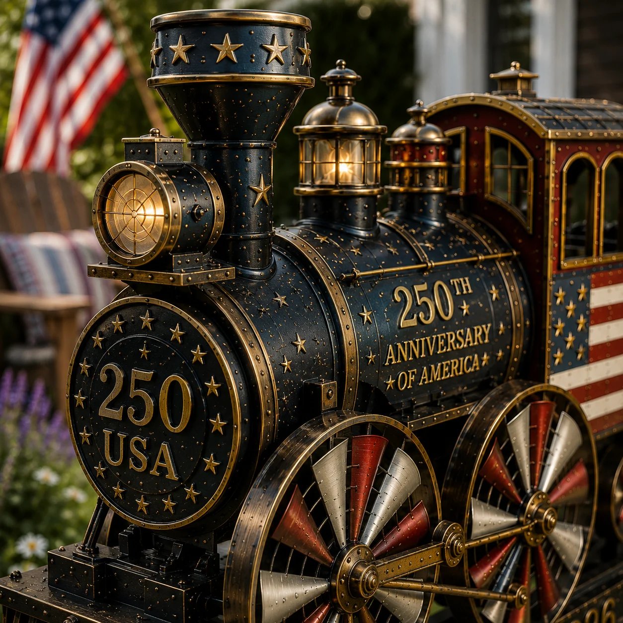 🔥Limited time 49% OFF🔥🚂USA 250 “Liberty Express” Train Garden Wind Spinner