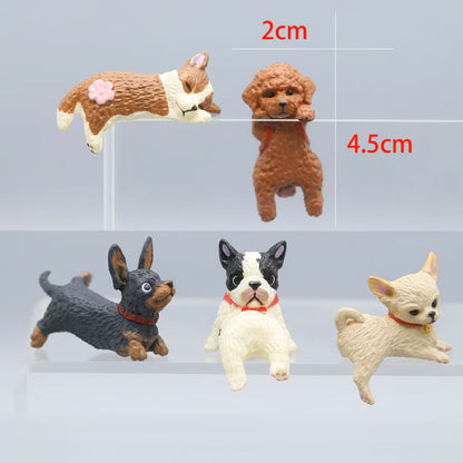 🐱Hand-Painted Mini Cat Desk Figurines 🐶- Set of 5 Cute Cartoon Kitty Companions