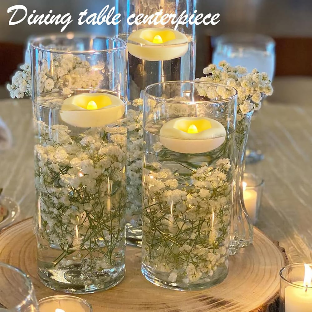 🔥HOT SALE🔥🕯️Water-Activated Flameless Floating LED Candles – Romantic Waterproof Glow for Any Occasion