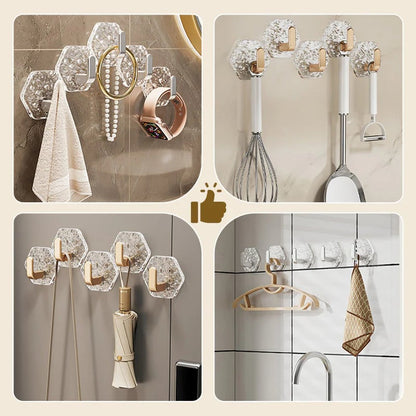 10 PCS Punch-Free Ripple Wall Adhesive Hooks🥳