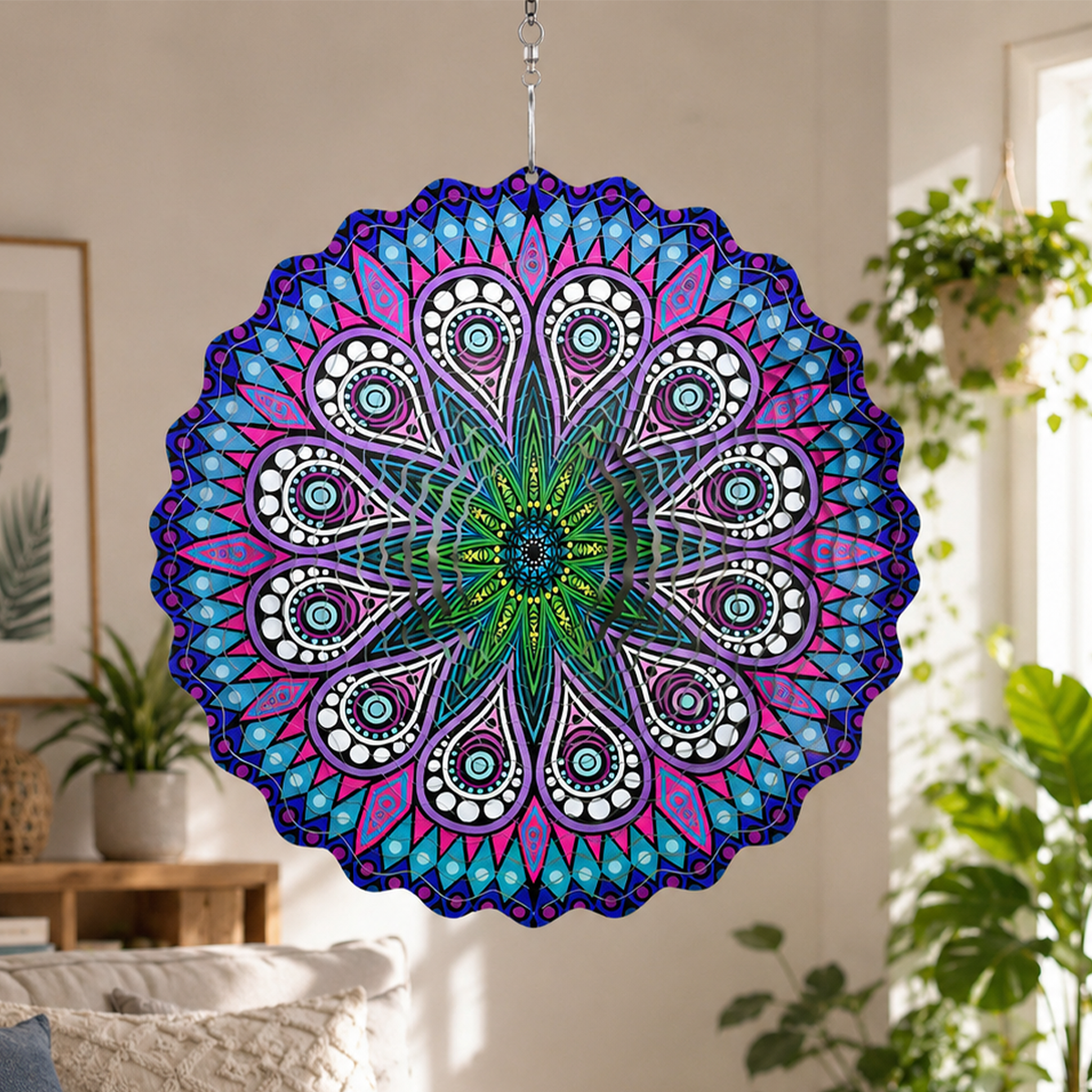 ✨3D Rotating Wind Spinner🏡Metal Garden Hanging Decor for Patio & Yard