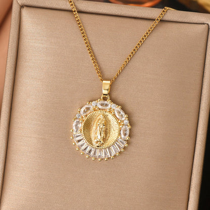 🔥🔥🔥Stainless Steel Virgin Mary Necklace 🥳🥳 Buy 2 Get 1 Free
