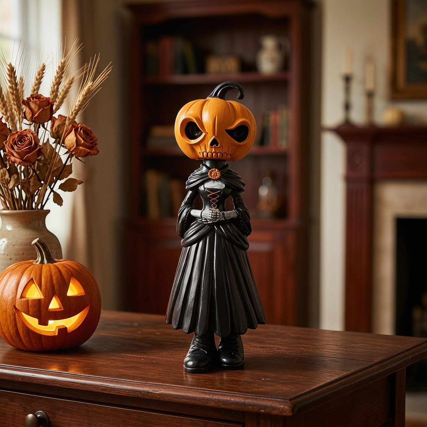 🎁🎉 50% OFF This Week! 🌟👻 Halloween Pumpkin Man Figurine 🎃