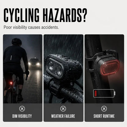 🎉 2026 Sale — Over 33,000 Sold! 💞 USB Rechargeable Bike Light Set