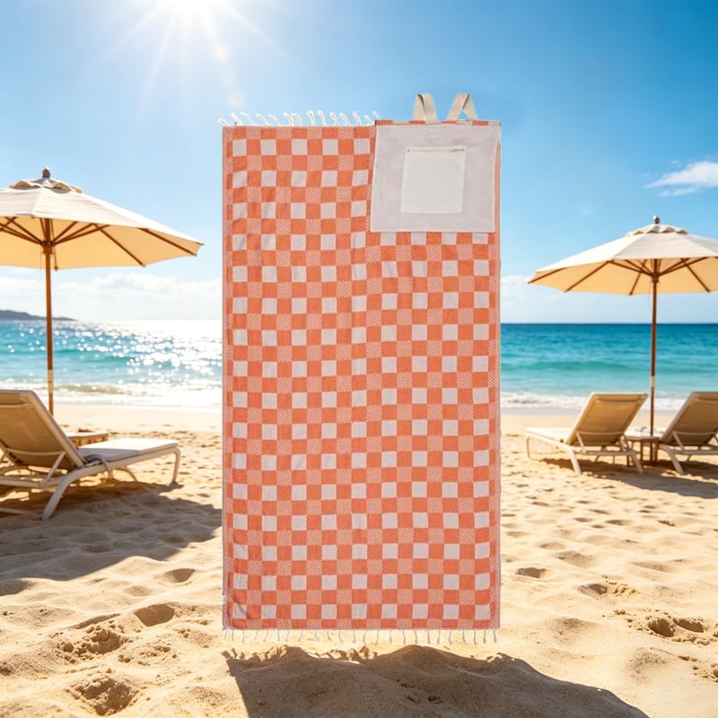 🌊🏖️Beach Towel & Bag in One ✨ 2-in-1 Convertible Design