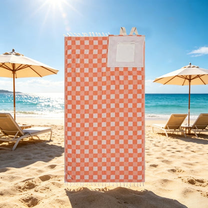 🌊🏖️Beach Towel & Bag in One ✨ 2-in-1 Convertible Design