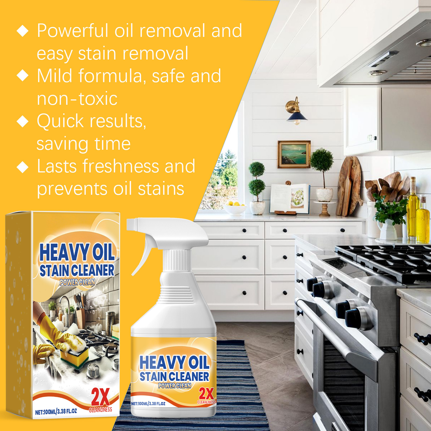 🧼 Heavy Duty Degreaser Spray ✨ Powerful Kitchen Cleaner