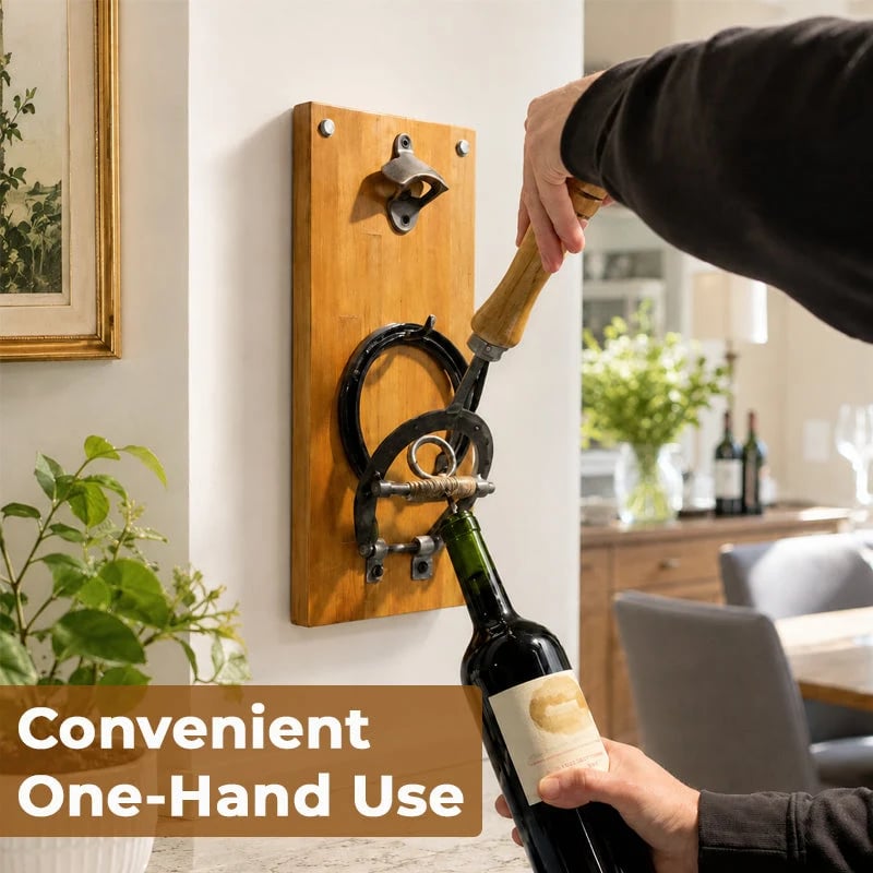 🔥LAST DAY 50% OFF - 🍷 Wall-Mounted Bottle Opener – Easy One-Hand Beer & Wine Opener