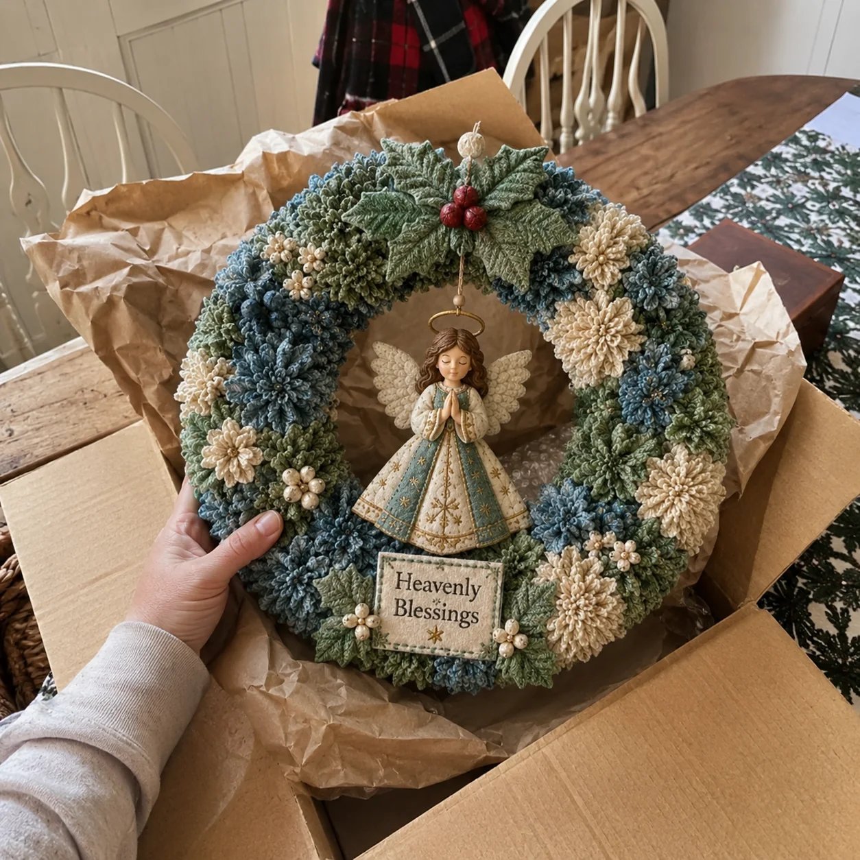 Free Shipping🎉49%OFF🎄 3D Fabric Poke Wreath DIY Kit