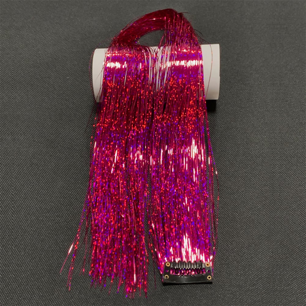 Sparkling Fairy Hair Tinsel Extensions 🌈 Heat-Resistant Glitter Strands for Women ✨