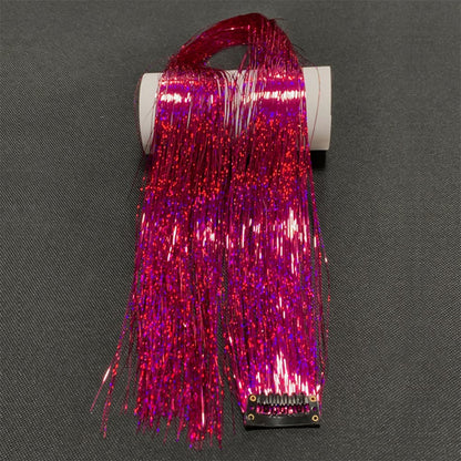 Sparkling Fairy Hair Tinsel Extensions 🌈 Heat-Resistant Glitter Strands for Women ✨