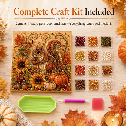 🔥🍂✨Autumn Pearl Painting Kit - Relaxing DIY Craft to Create Sparkling Fall Artwork