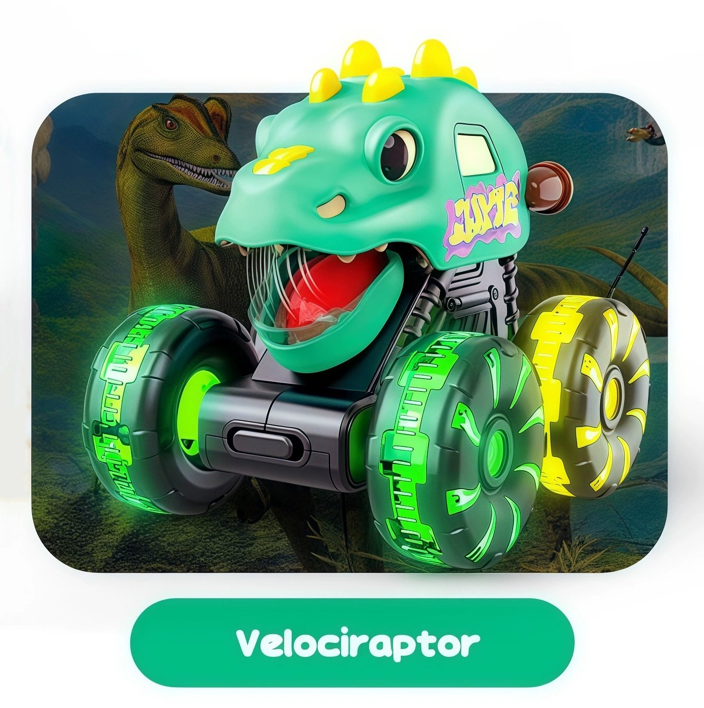 🎁Dino Truck Toy with Motion Activated Light