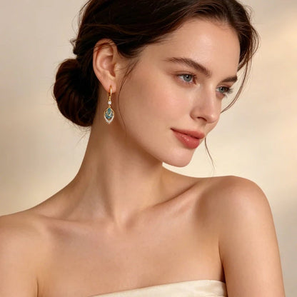 ⏳Limited-time ⏰Sky Blue Drop Dangle Hoop Earrings💧💍