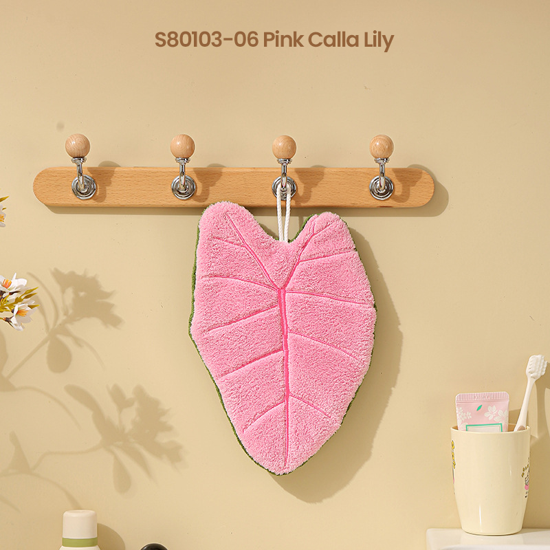 🧼✨ Thick Hanging Cartoon Coral Fleece Hand Towel | Save 60% Today Only