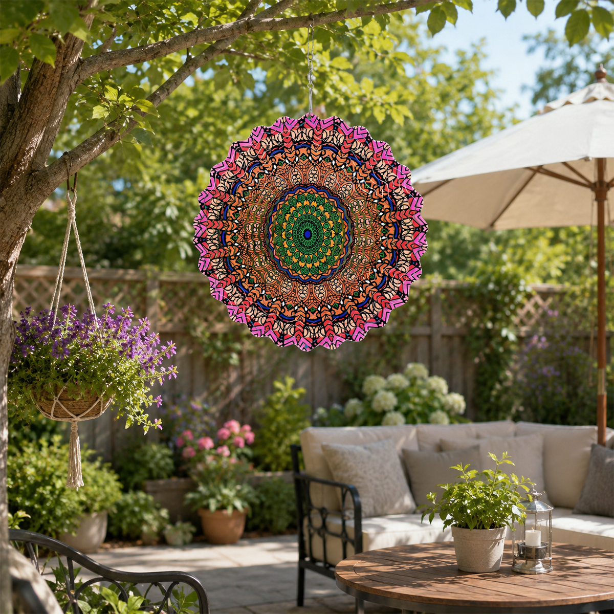 ✨3D Rotating Wind Spinner🏡Metal Garden Hanging Decor for Patio & Yard