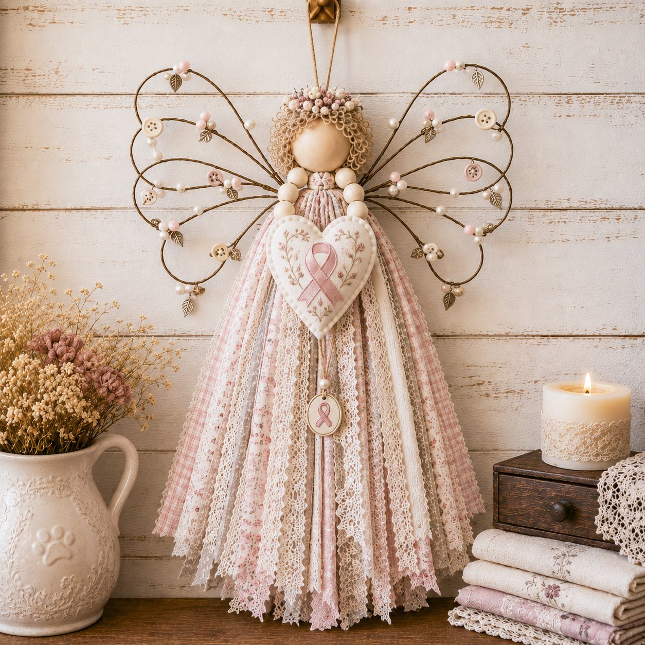🪽 Angel Fabric Hanging DIY Kit - Stitch a Little Blessing That Stays Forever