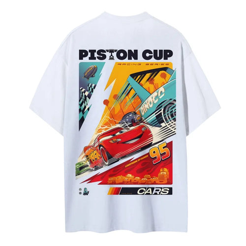 Crazy Racing McQueen Unisex Round Neck Anime T-shirt
