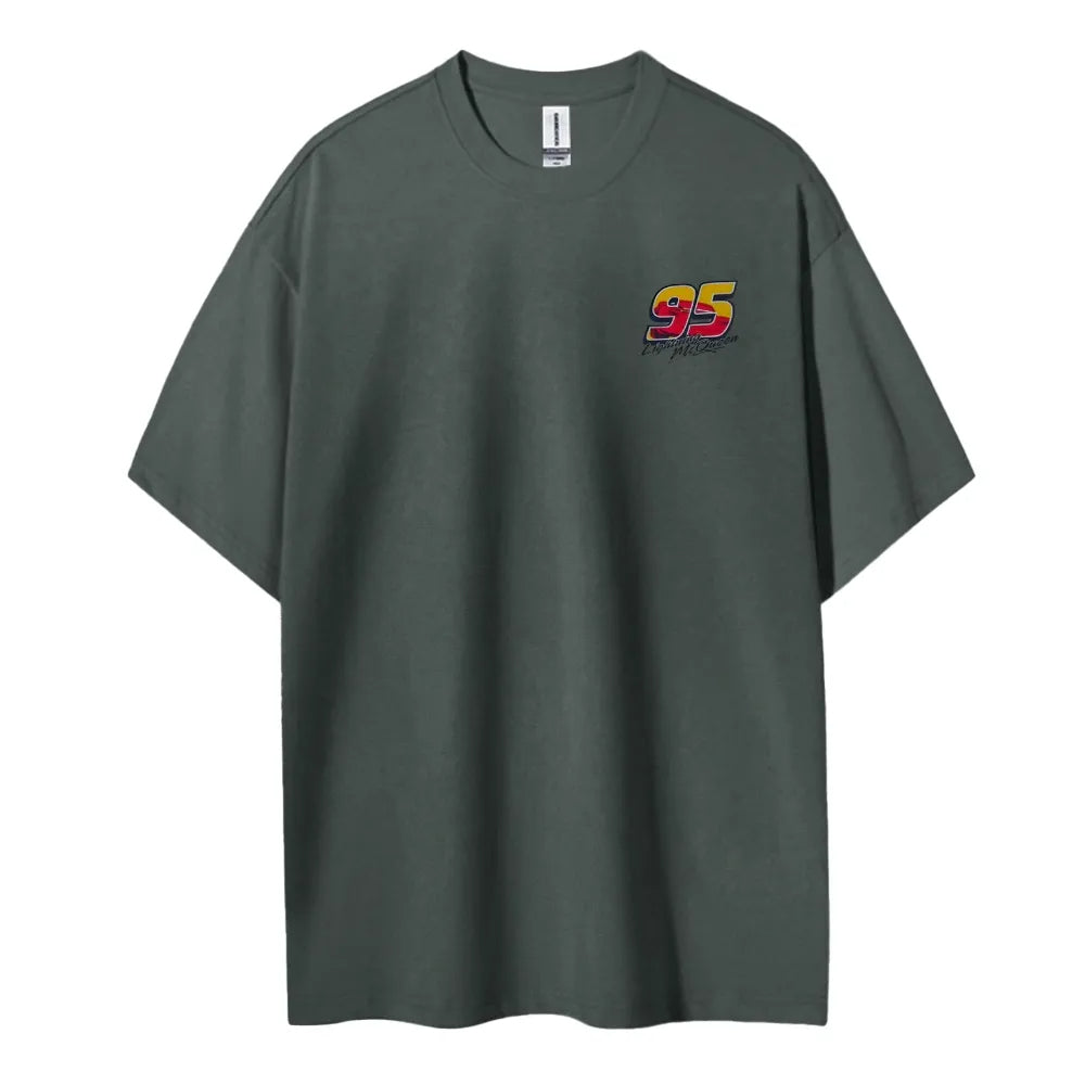 Crazy Racing McQueen Unisex Round Neck Anime T-shirt