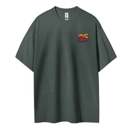 Crazy Racing McQueen Unisex Round Neck Anime T-shirt