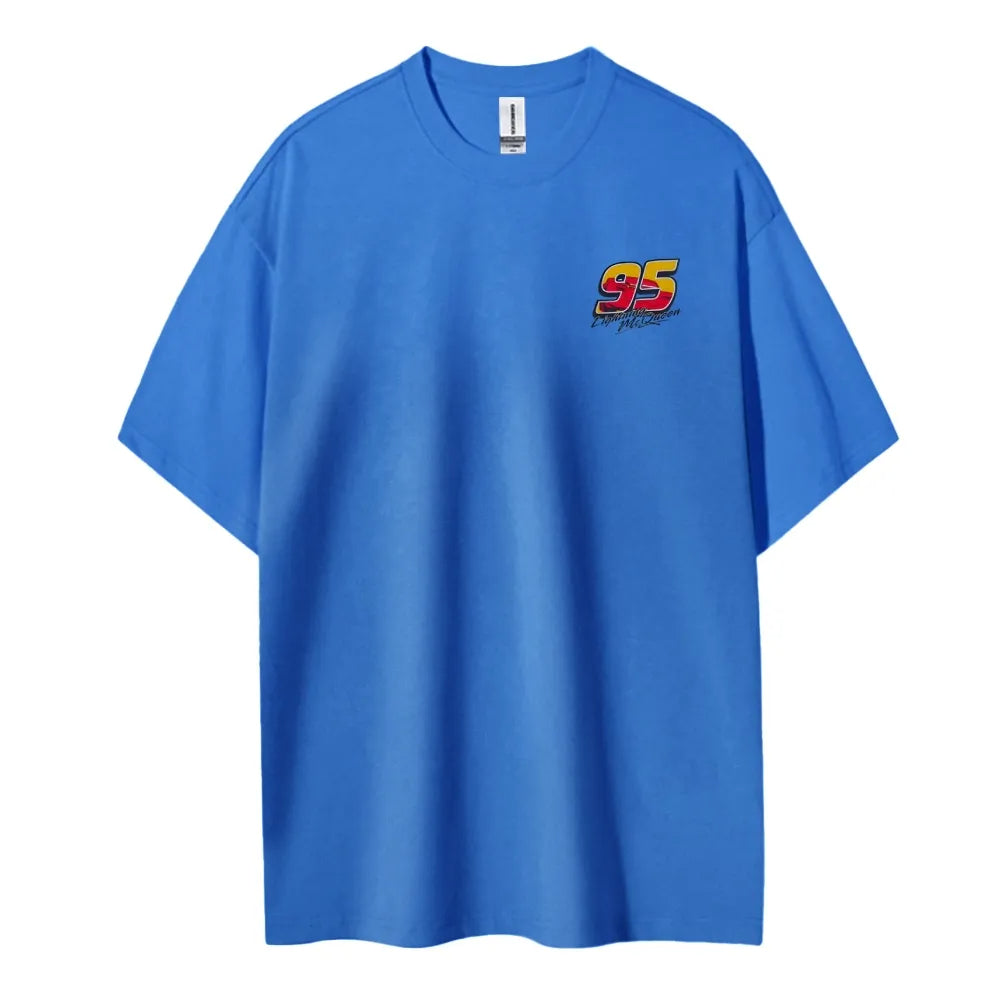 Crazy Racing McQueen Unisex Round Neck Anime T-shirt